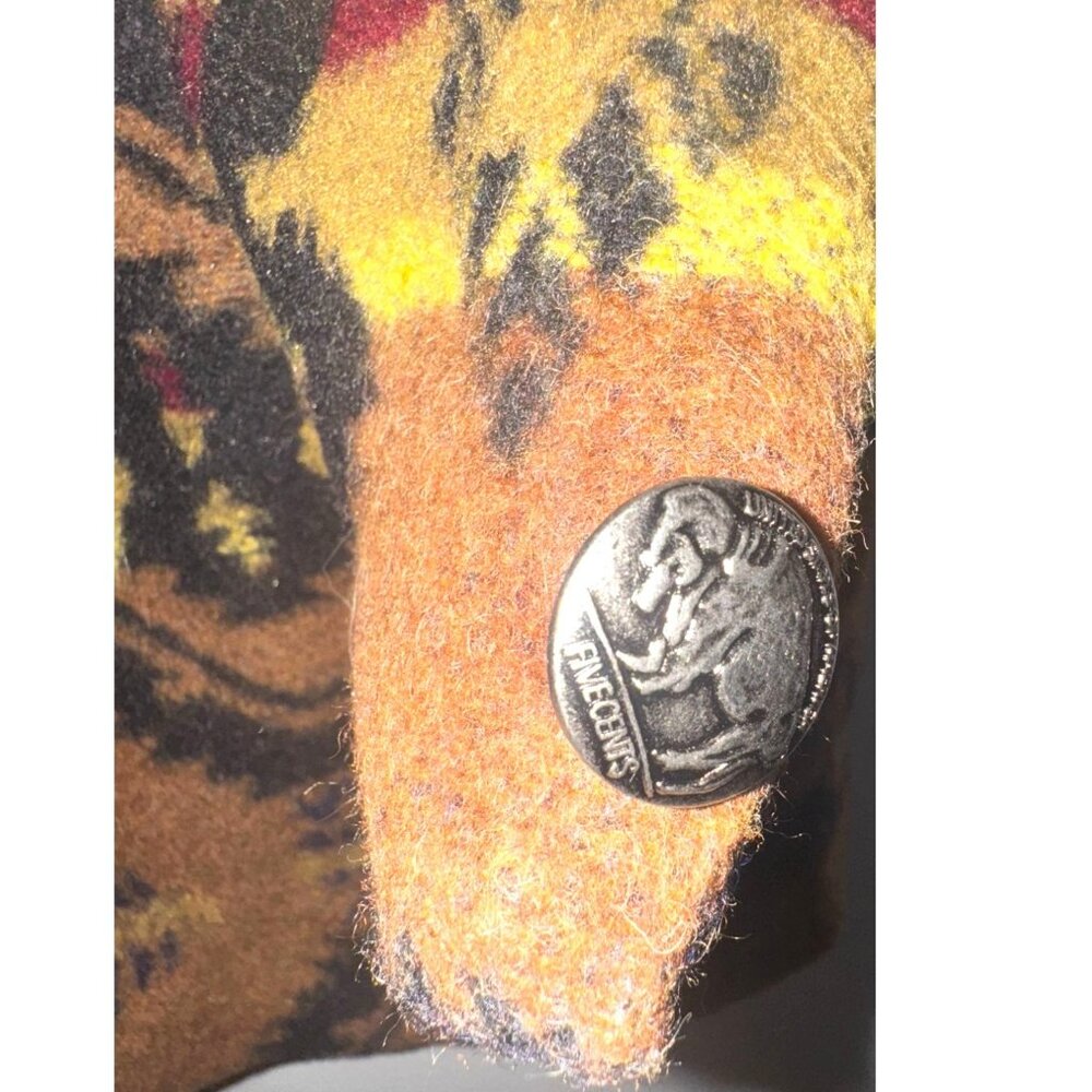 Rafaella Womens Southwestern Style Jacket M Wool Blend Button Front - Picture 5 of 8